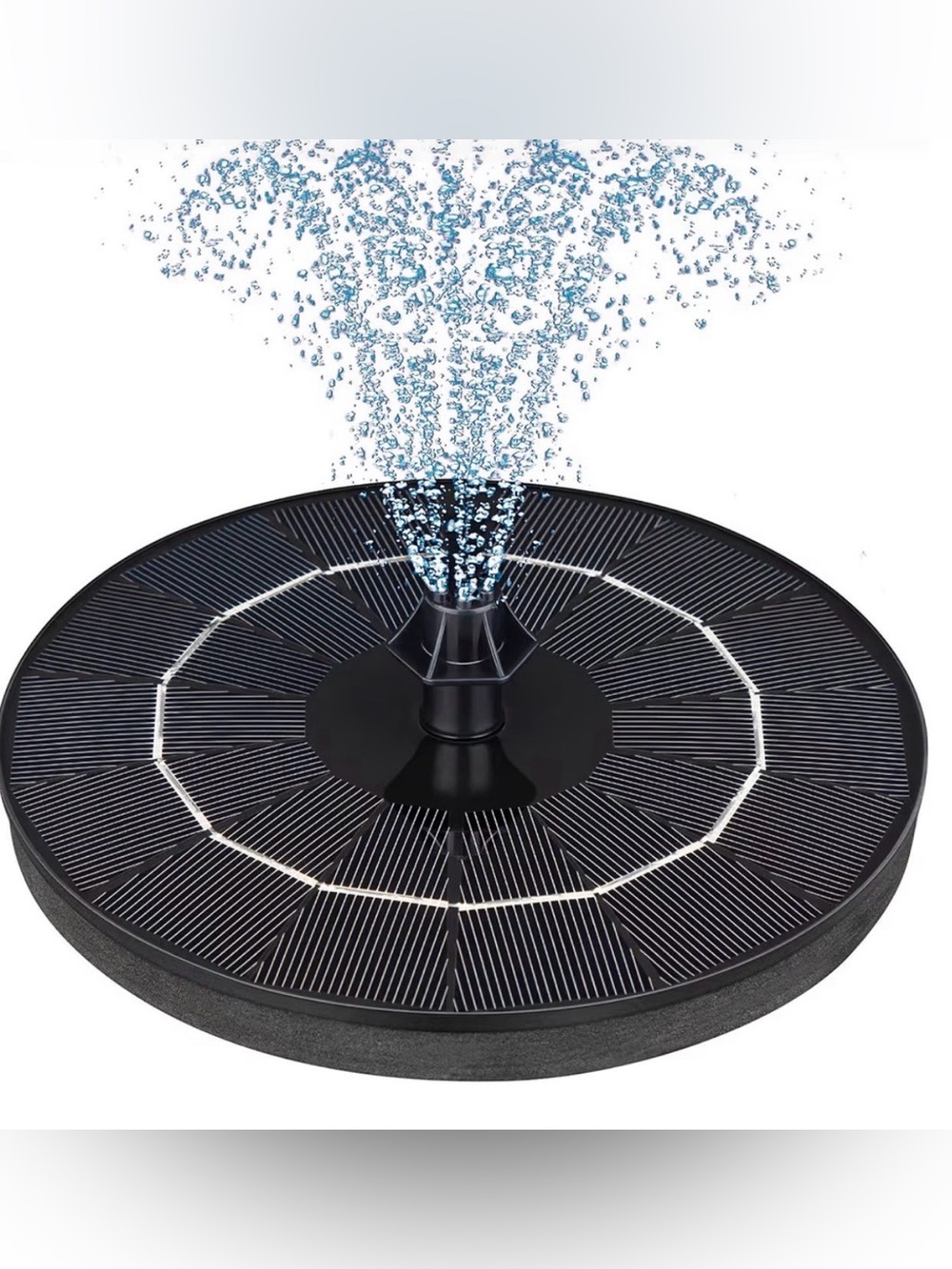 Mademax Upgraded Solar Fountain with 4 Easy Install Nozzle and Fixer